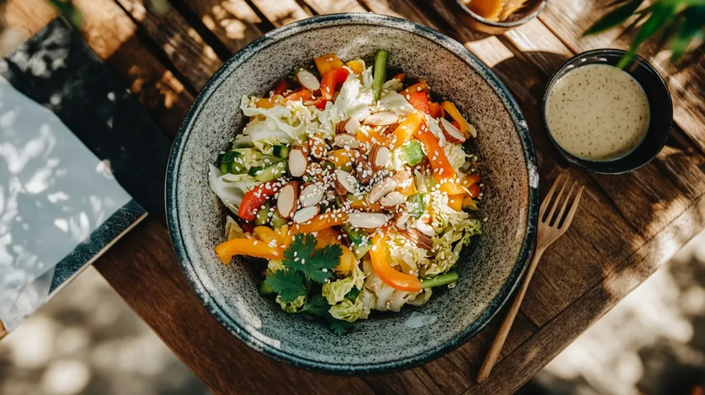 asian-salad-with-sesame-ginger-dressing-preparation