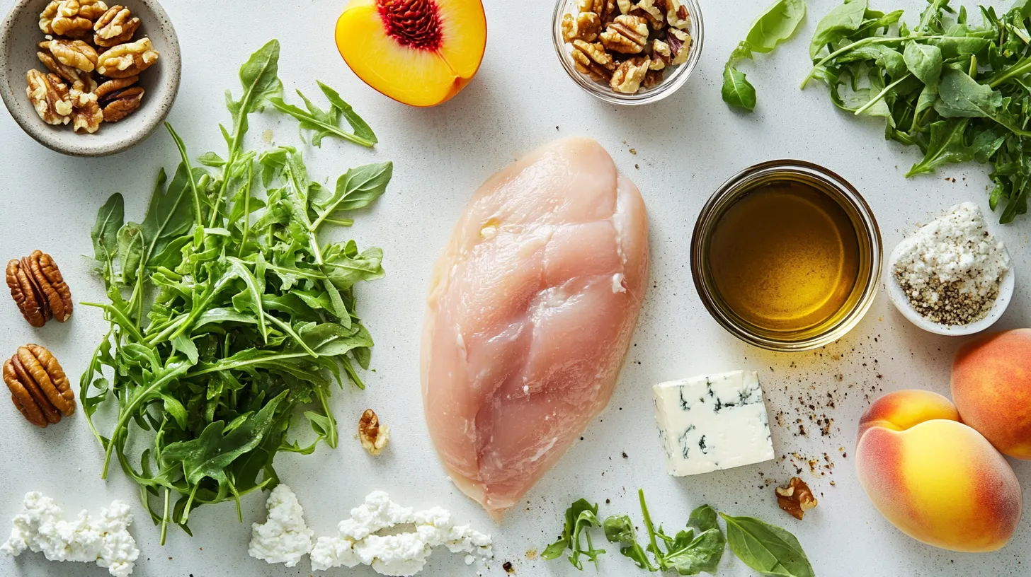 grilled-peach-chicken-salad-ingredients