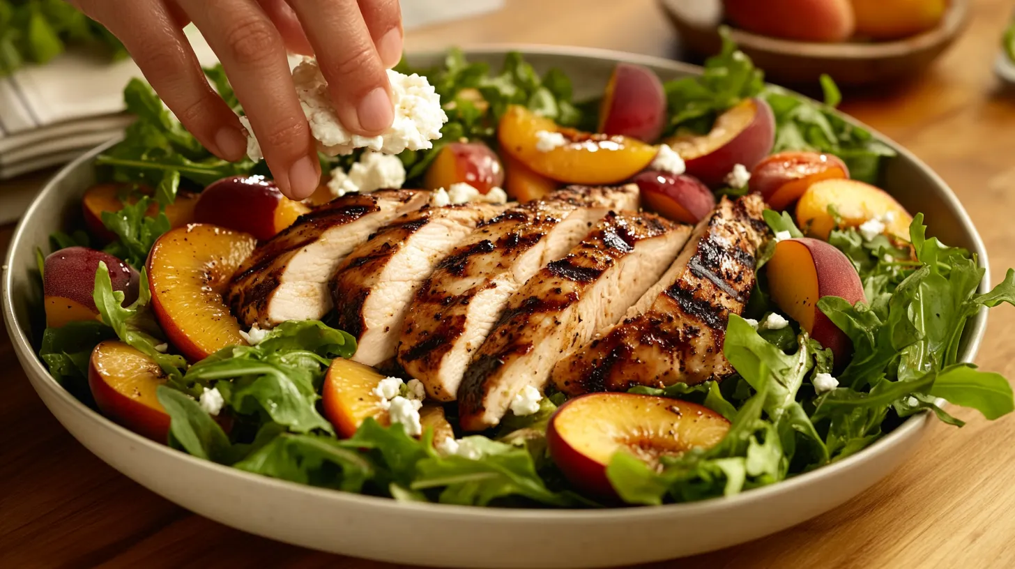grilled-peach-chicken-salad-preparation