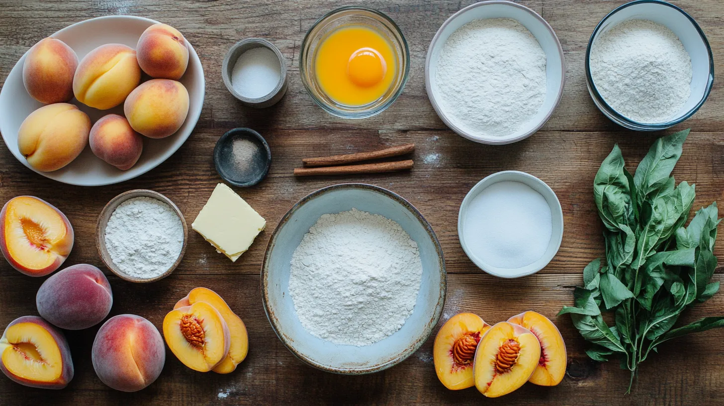 southern-peach-crumb-cake-ingredients