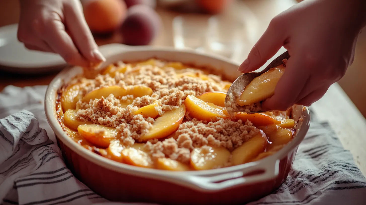 southern-peach-crumb-cake-preparation