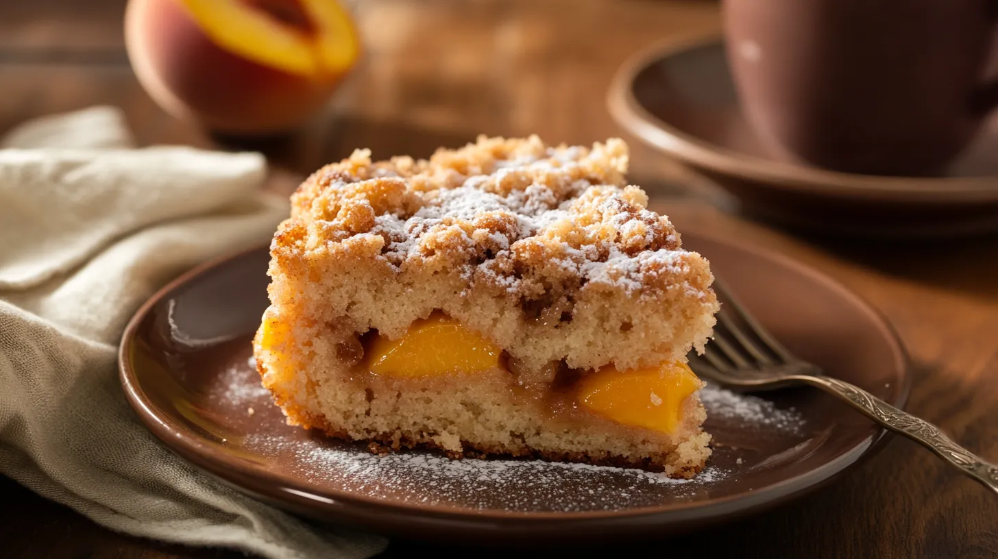 southern-peach-crumb-cake-serving
