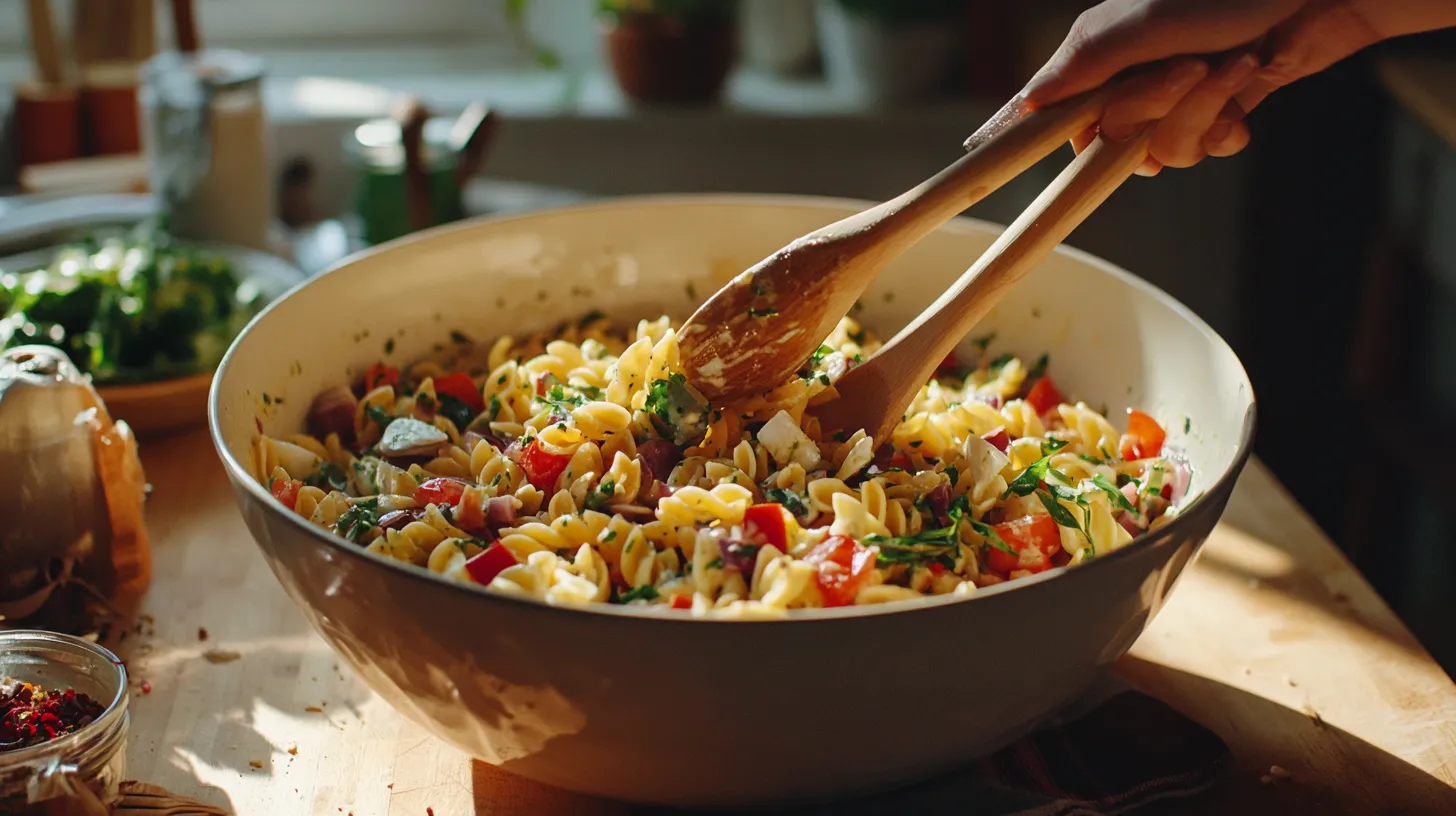 spring-pasta-salad-preparation