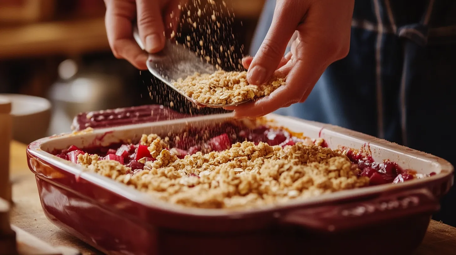 rhubarb-crisp-preparation