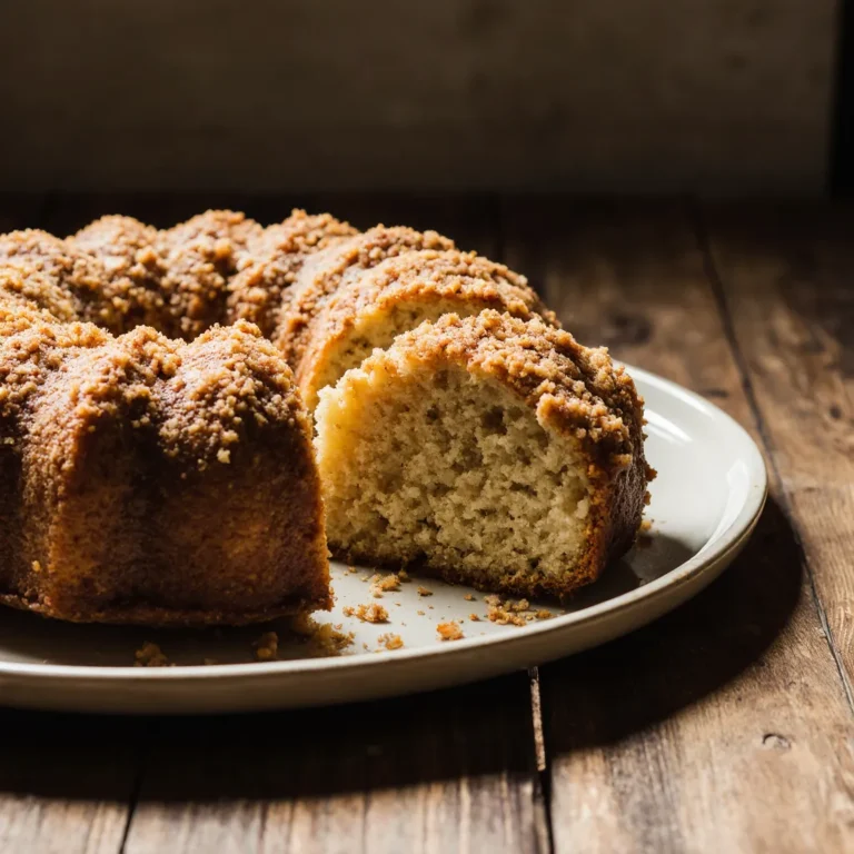 Freshly baked vegan coffee cake with cinnamon streusel and soft crumb